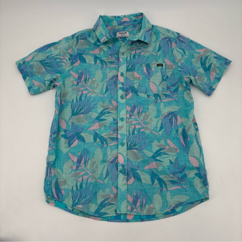 Hurley Men’s Button Up Short Sleeve Shirt Size Small